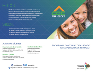 Brochure Programa Continuo de Cuidado Para Personas Sin Hogar