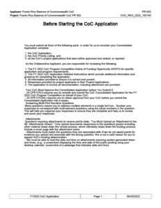 COC PR-502 - FY2022 COC Application