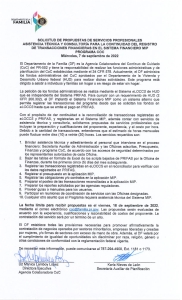 Solicitud de Propuestas - Asistencia Técnica y Consultoría - Continuidad Registro de Transacciones Financieras en el Sistema MIP Programa CoC