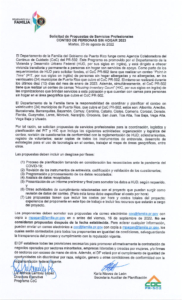 Solicitud de Propuestas de Servicios Profesionales - Conteo de Personas sin Hogar 2023