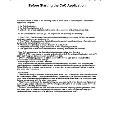 FY 2021 COC Application (COC PR - 502) - Approved November 12, 2021