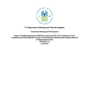 FY21 Continuum of Care Competition- NOFO