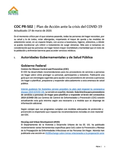 Plan de Acción ante la crisis del COVID-19